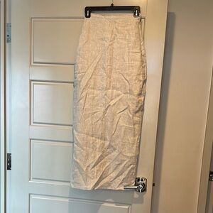 Cream Linen Skirt